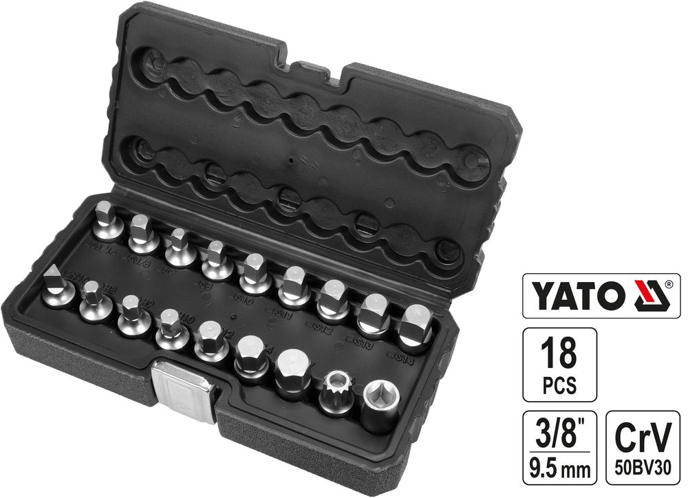 Für YATO YT-05991 Oil plug wrench set 18pcs. - Bild 7