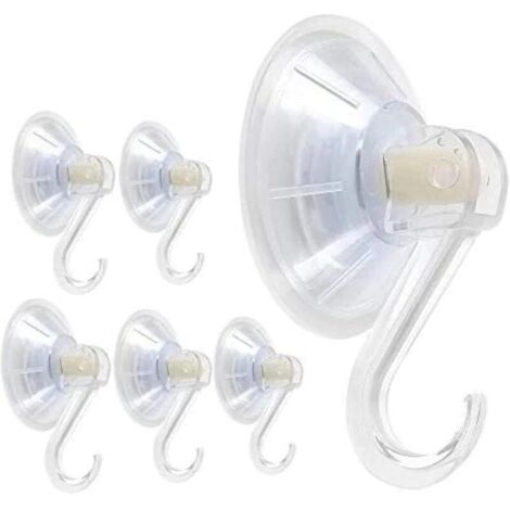 Crochet ventouse puissant sans perçage, capacité 5 kg, diamètre 45 mm, plastique ABS, lot de 10