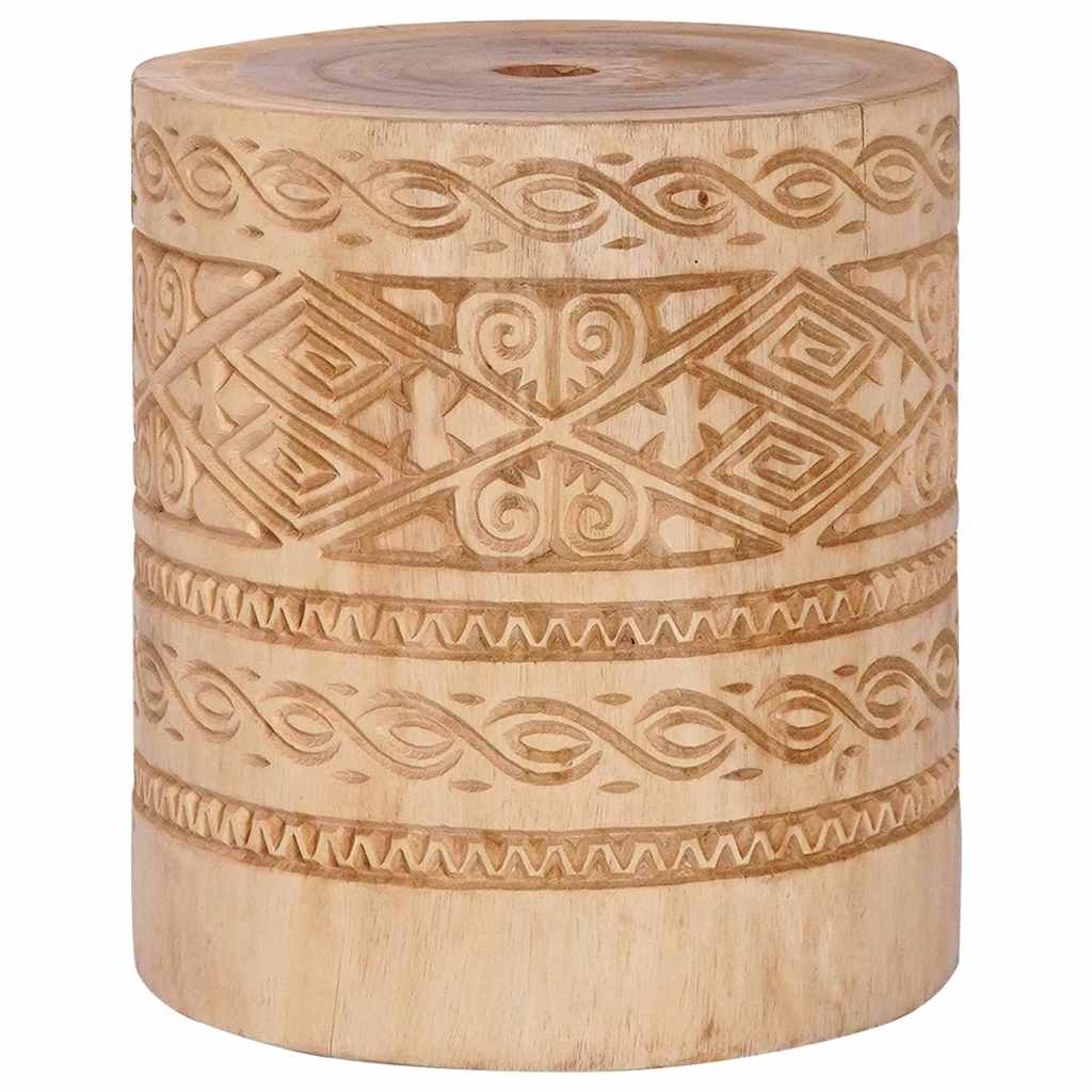 vidaXL Sonnenschirmständer 28.05 kg Natur Massivholz Zylindrisch