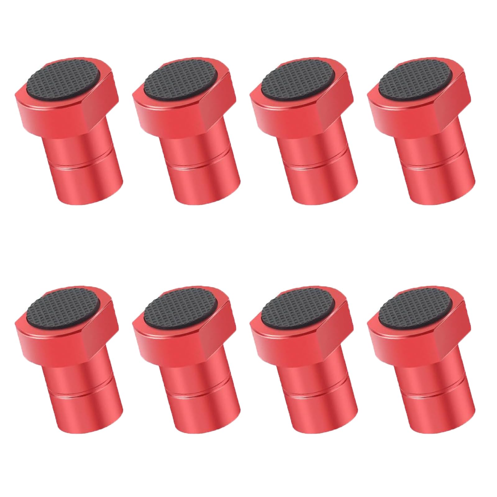 Chiens d'établi 20 mm en alliage d'aluminium anodisé rouge, lot de 8