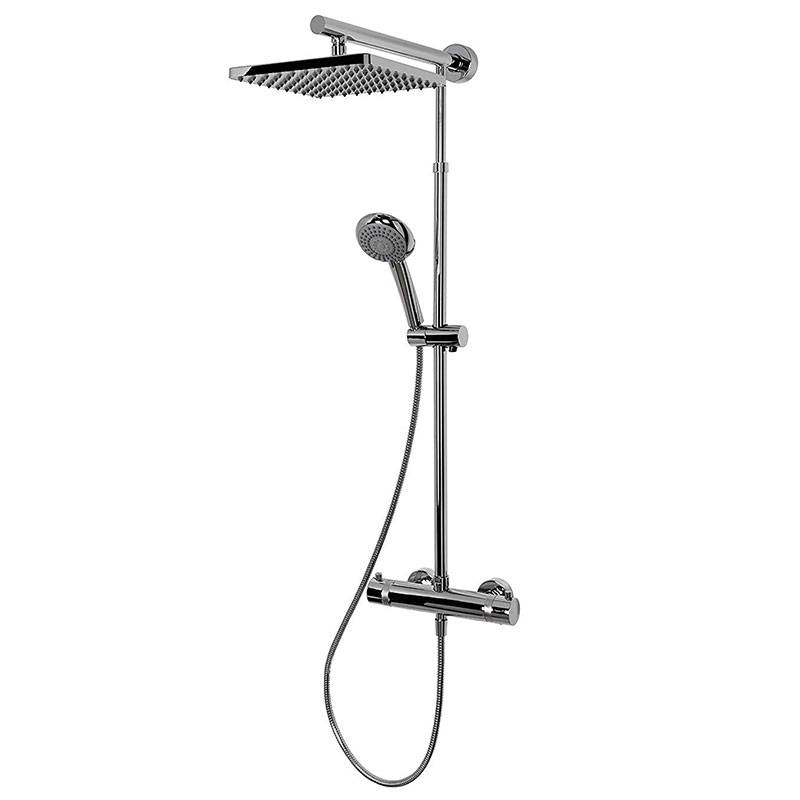 Schulte - Duschmaster Rain D9641 Kopfbrause Eckig Mit Thermostat Chrom