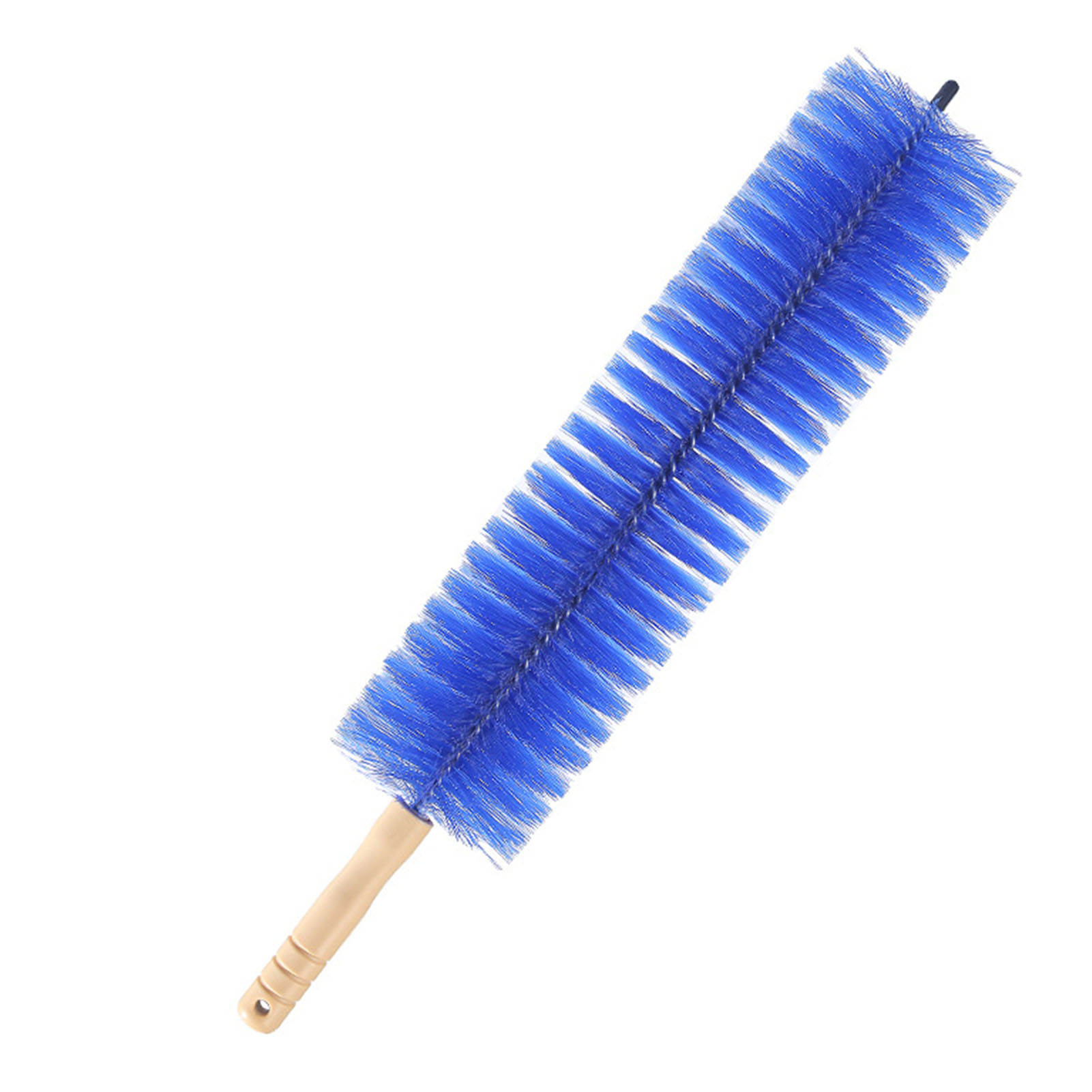 Brosse de nettoyage flexible double face, poils doux et durs, plastique et acier, 42x9 cm