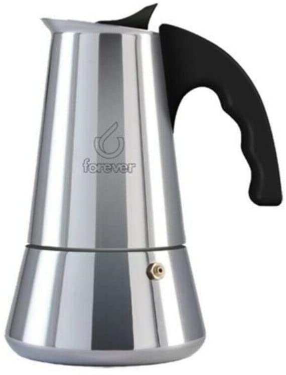 Forever - Espressokocher Miss Conny Induktion 4 Tassen Edelstahl 8033237333346