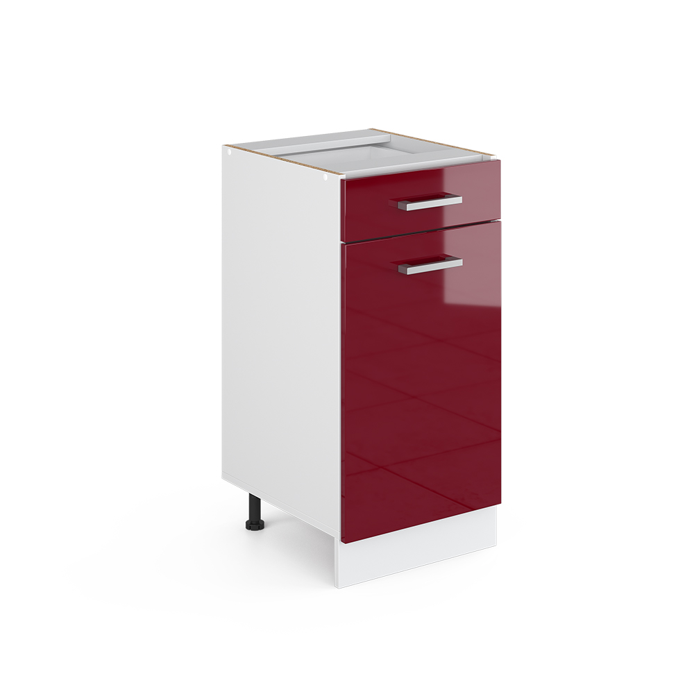 Meuble Cuisine R-line, Rouge Bordeaux Haute Brillance