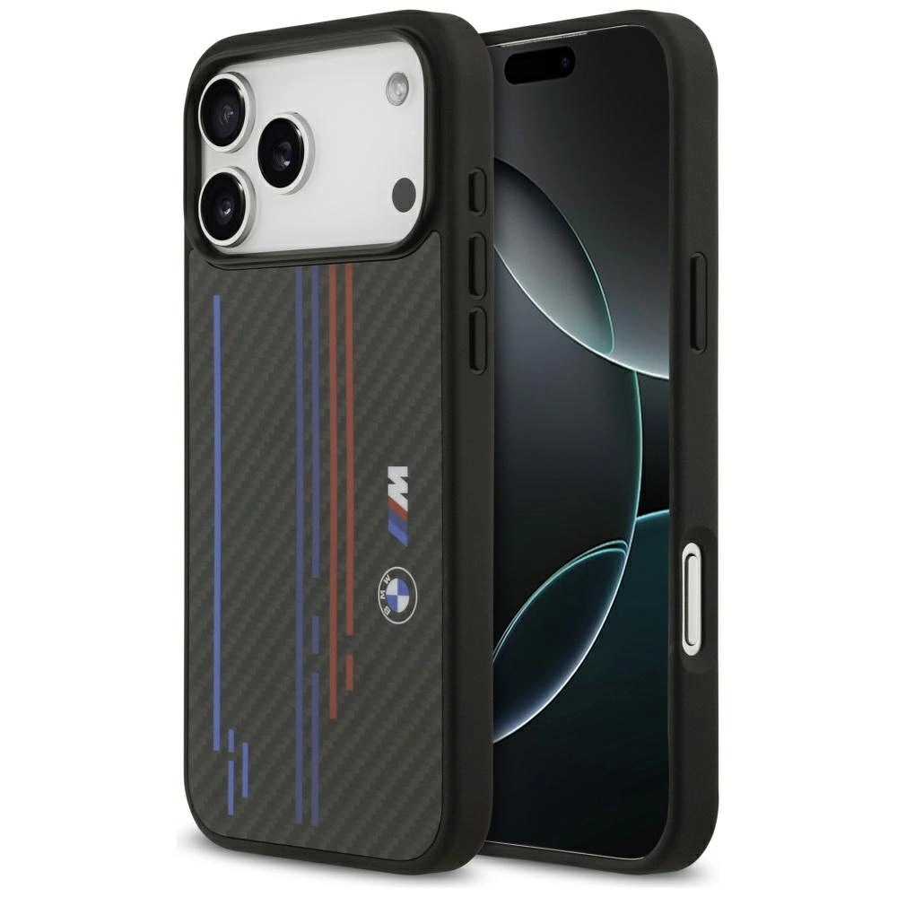Bmw M Kevlar-linien & Logo Magsafe Hülle Für Iphone 17 Pro Max – Schwarz