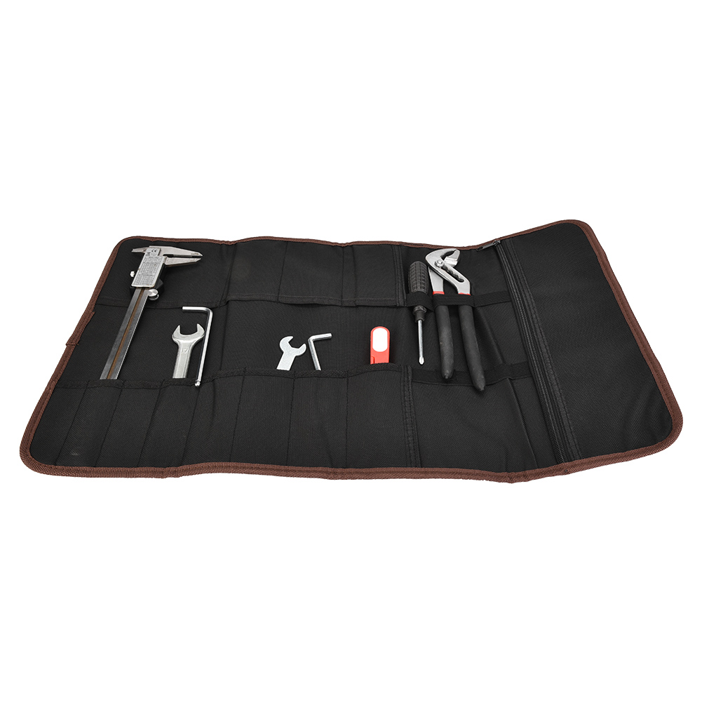 Rouleau de rangement pour outils à main en EVA 600D, poche multifonction pliable, 36 x 57,5 cm, noir