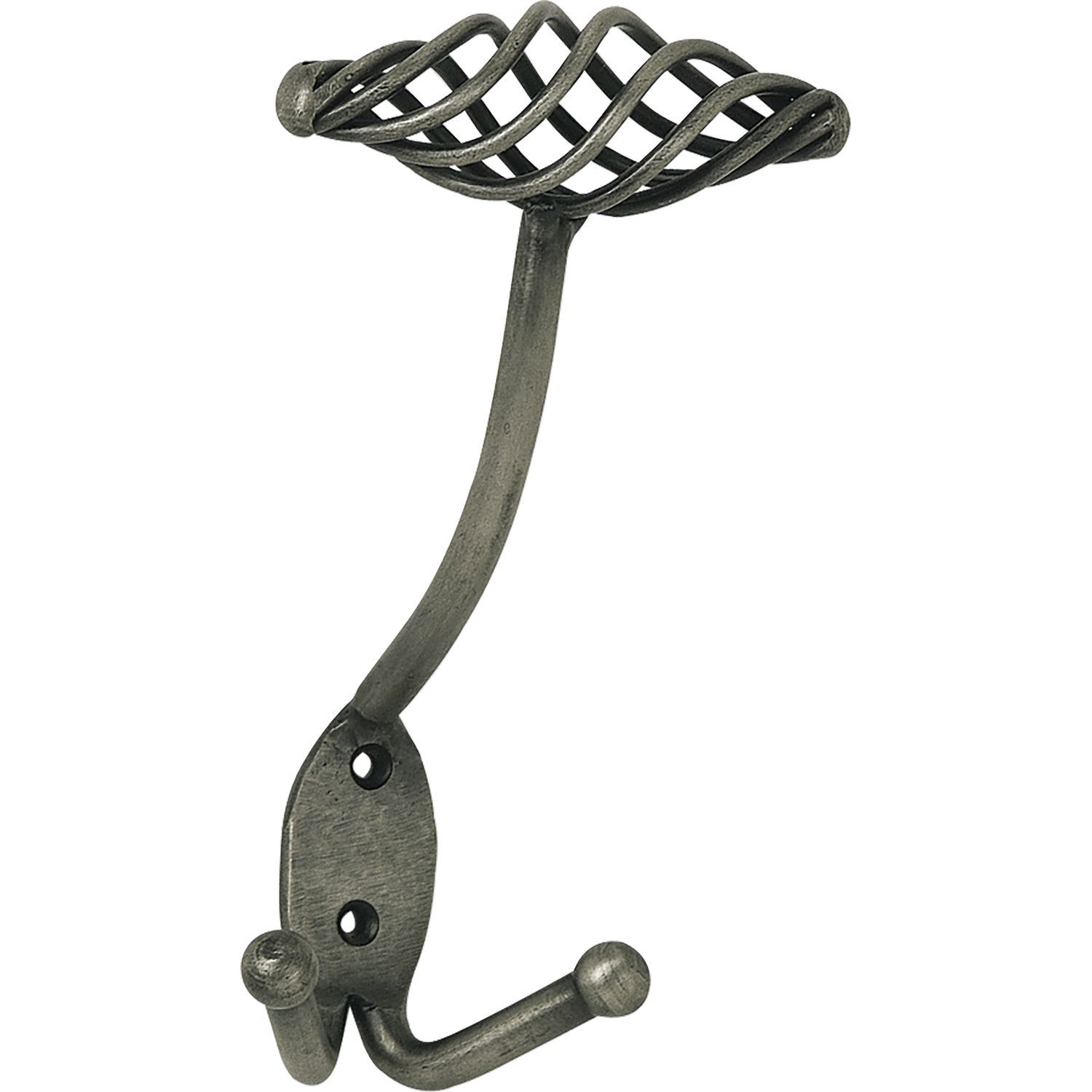 Siro - Huthaken Cage Breite 90 Mm, Höhe 160 Mm, Stahl Altzinn Antik 9002843289438