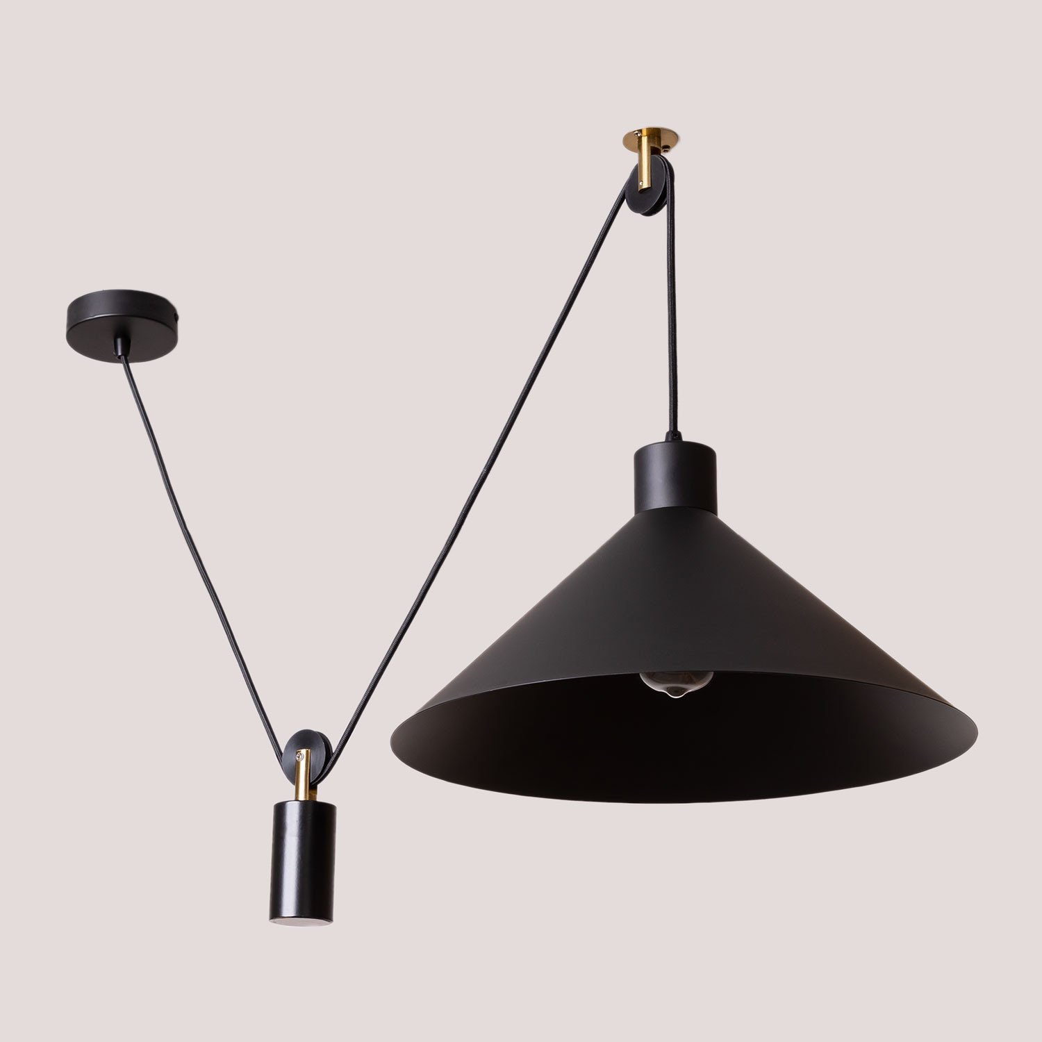 Sklum - Lampe Suspendue Filat Noir