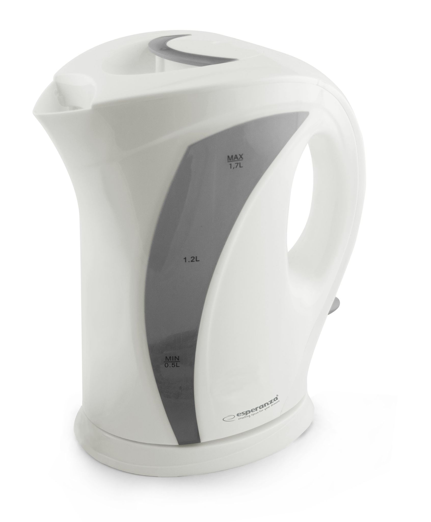 Esperanza Weiß „Iguazu“ Wasserkocher 1,7 L /Grau