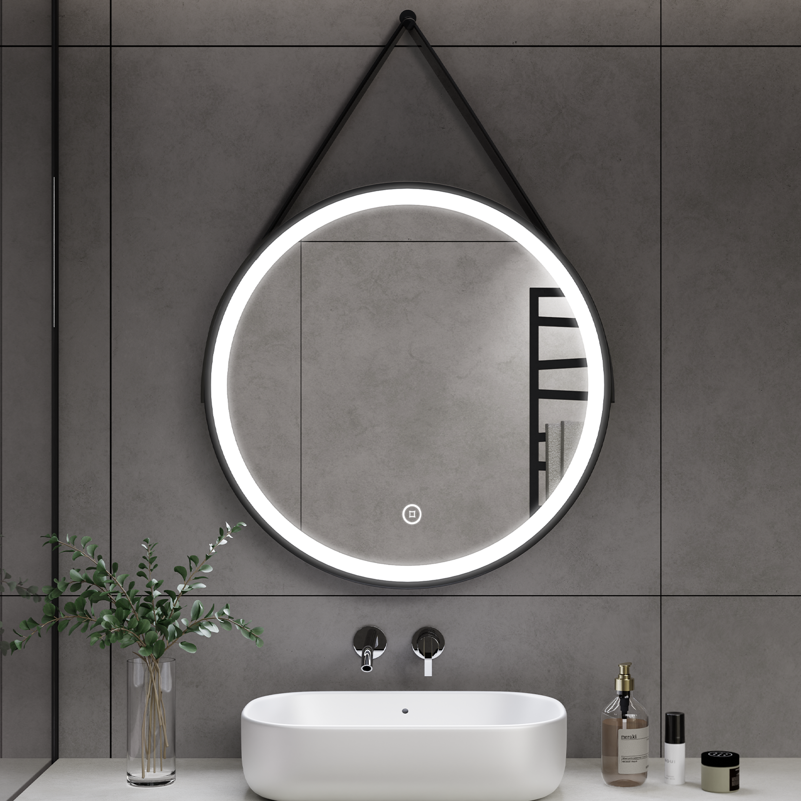 Heilmetz - Miroir Salle De Bain Rond 70 Cm Avec Led 6500k Ip44