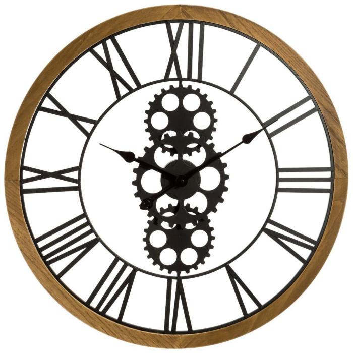 Pendule Mécanique Métal & Bois 'ive' 70cm Noir