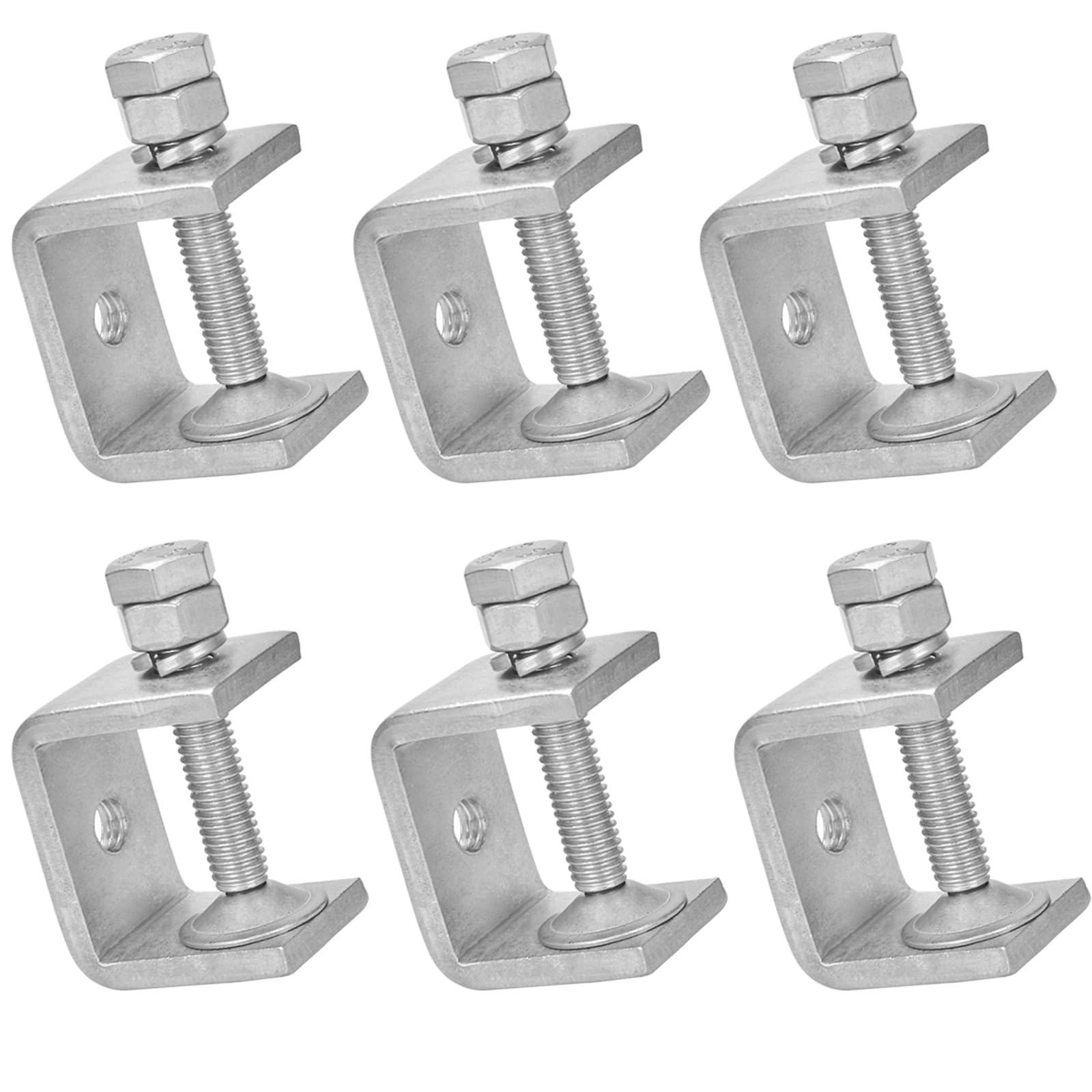 Serre-joint en C réglable 0 à 25 mm en acier inoxydable, lot de 6, JUSCH