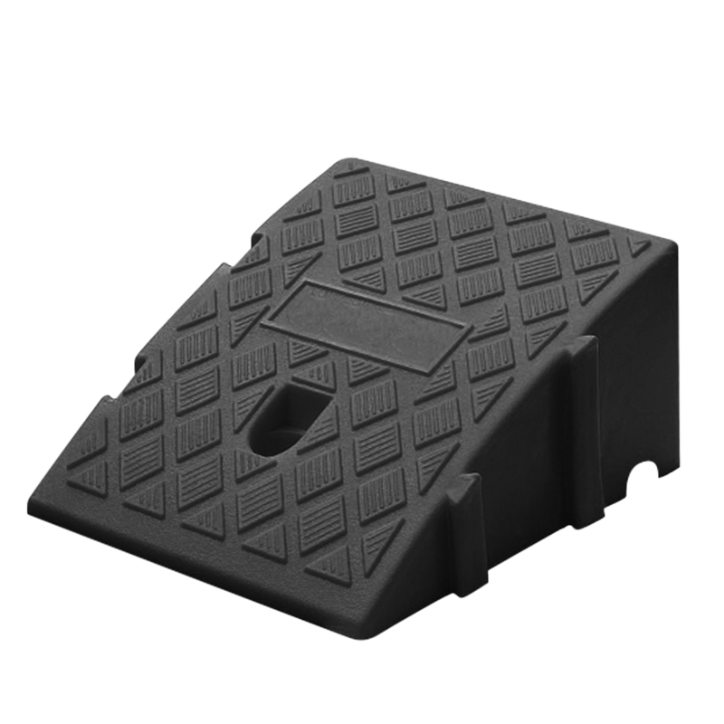 Rampe de seuil antidérapante en plastique, hauteur 13 cm, assemblage libre, noire