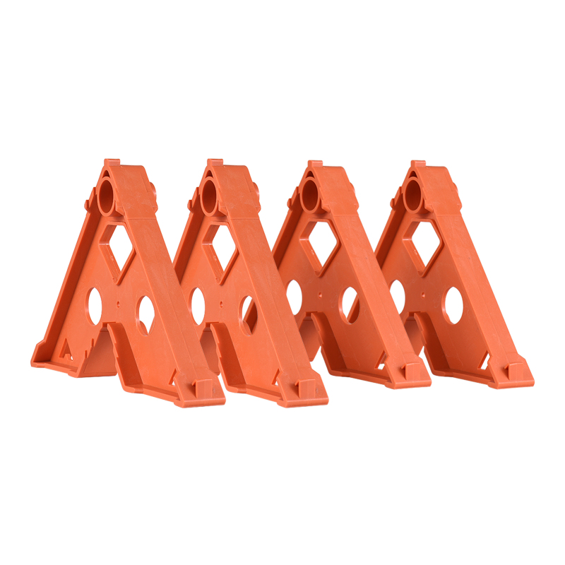 Support de peinture empilable triangulaire en plastique orange, 26 × 17,5 cm, lot de 4