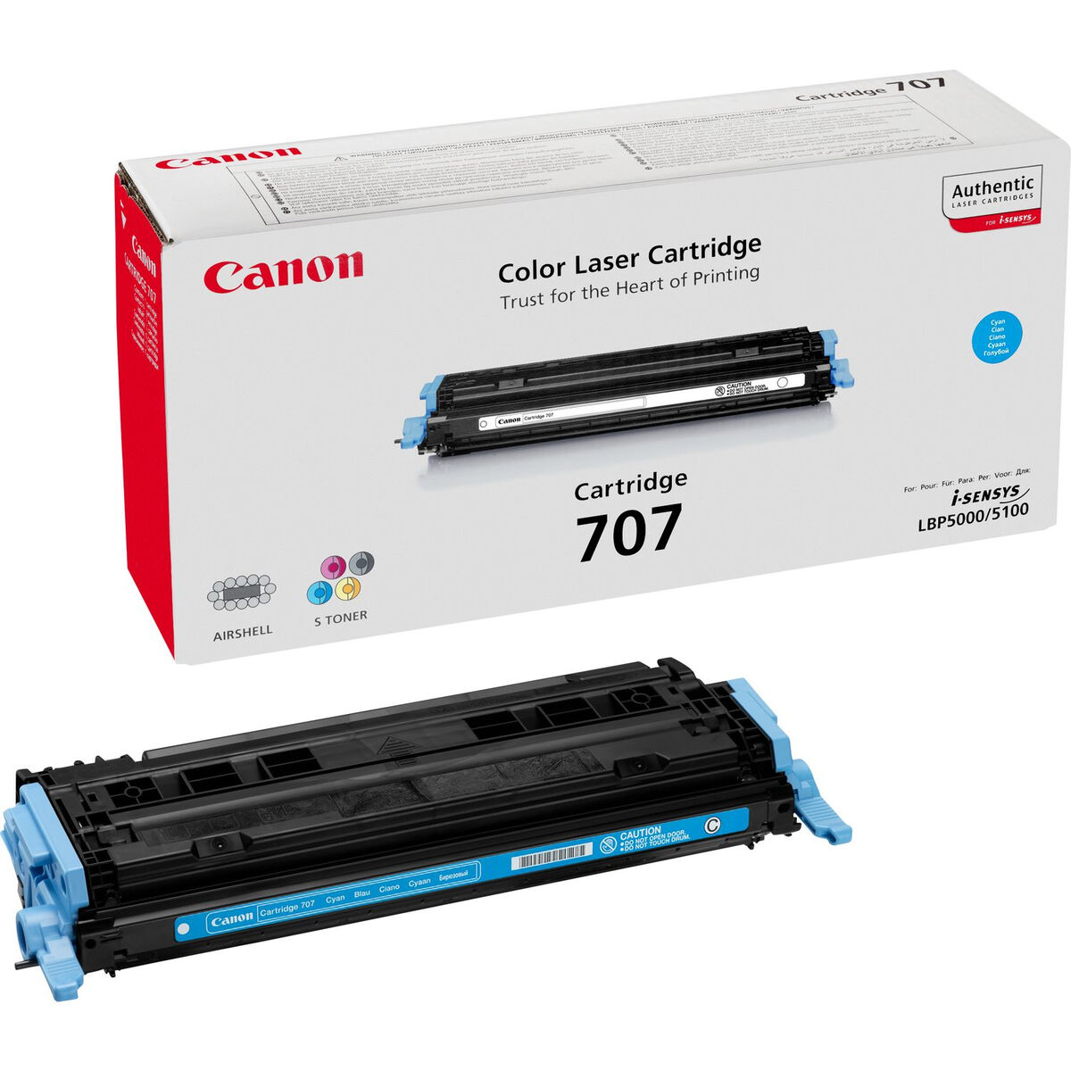 Canon 707 Tonerkartusche 1 Stück(E) Original Cyan