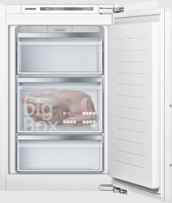 Siemens Gi21vade0 Iq500 Einbau-Gefrierschrank, Made In Germany, Lowfrost, Softclosing-Tür, Supergefrieren, Big Box, 176 Kwh Pro Jahr, 96 L, Freshsense, Flachscharnier Mit Softeinzug - Bild 4