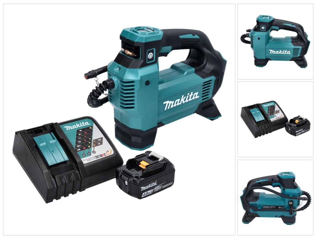 Compressore A Batteria Makita Dmp 181 Rm1 18 V 11,1 Bar + 1x Batteria  Makita