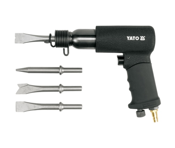 Yato Schwarz Lufthammer + 4 Meissel 0990