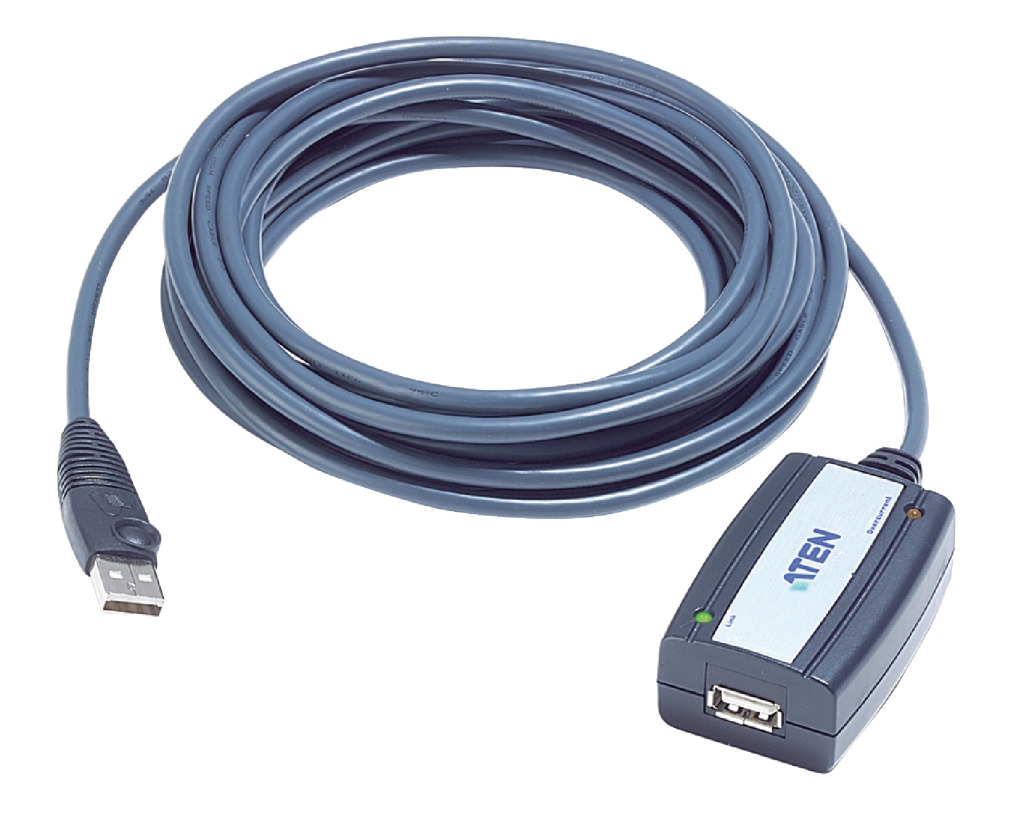 Aten Schwarz Usb-Kabel Usb 2.0 Usb-A Stecker, Usb-A Buchse 5.00 M Ue250-At