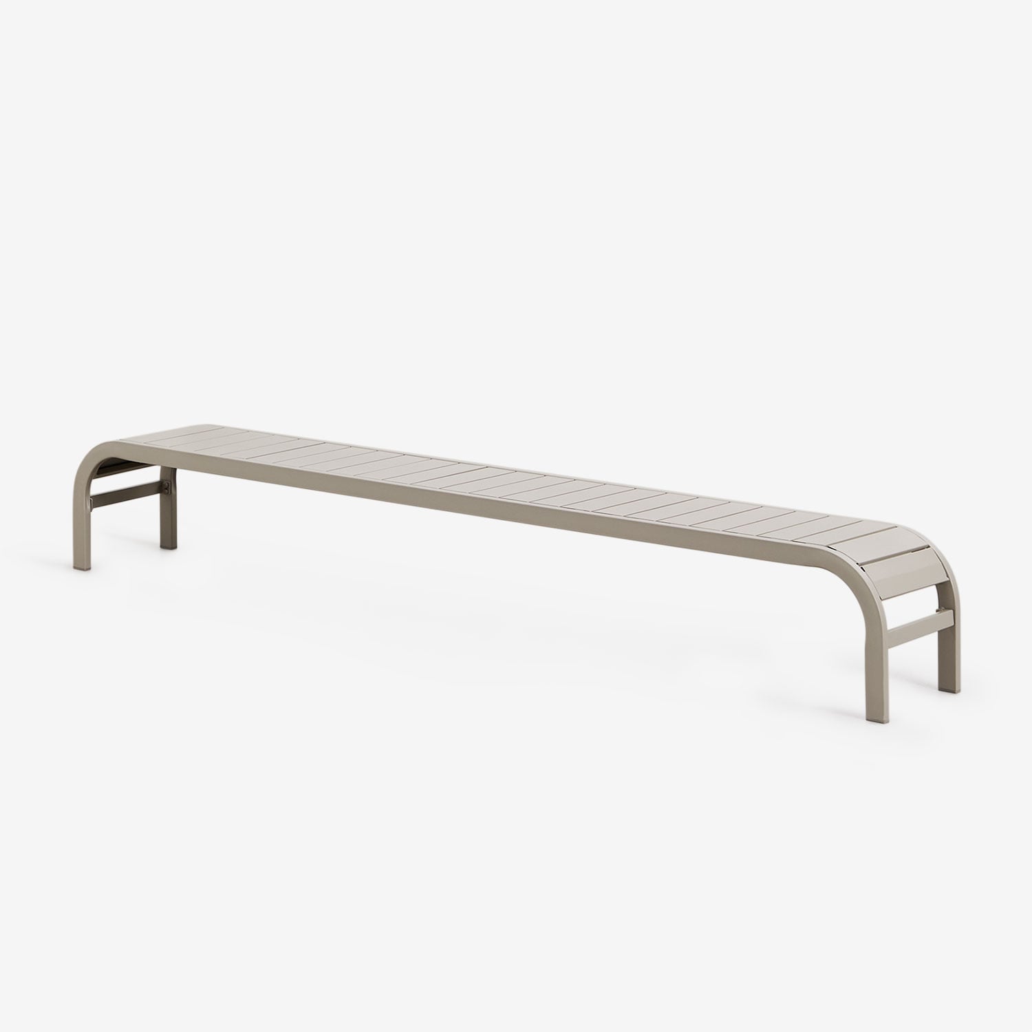 Sklum - Table D'Appoint Pour Chaise Longue En Acier Marietta Moka Brown