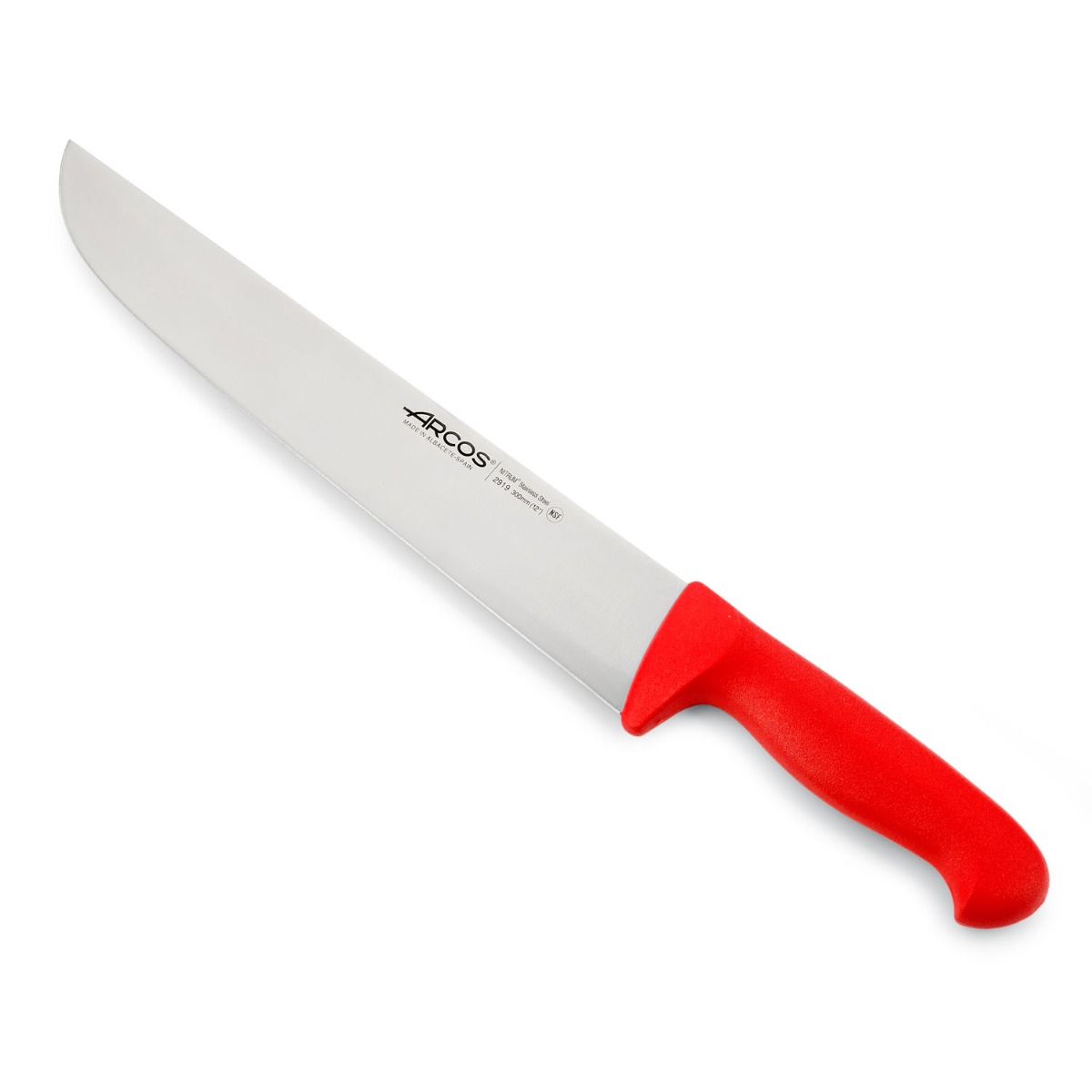 Arcos Rot Fleischermesser Farbe - Prof 291922 Edelstahl Nitrum Und Mango Ergonomische E Polypropylenklinge Und 30 Cm Klinge, Vitrine