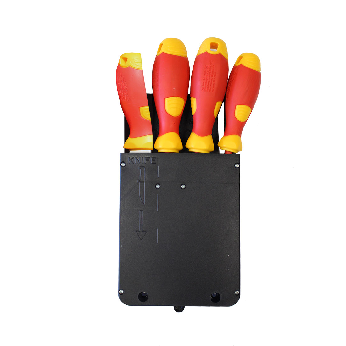 Porte-outils de sécurité noir, maintien jusqu'à 4 outils, dents en caoutchouc