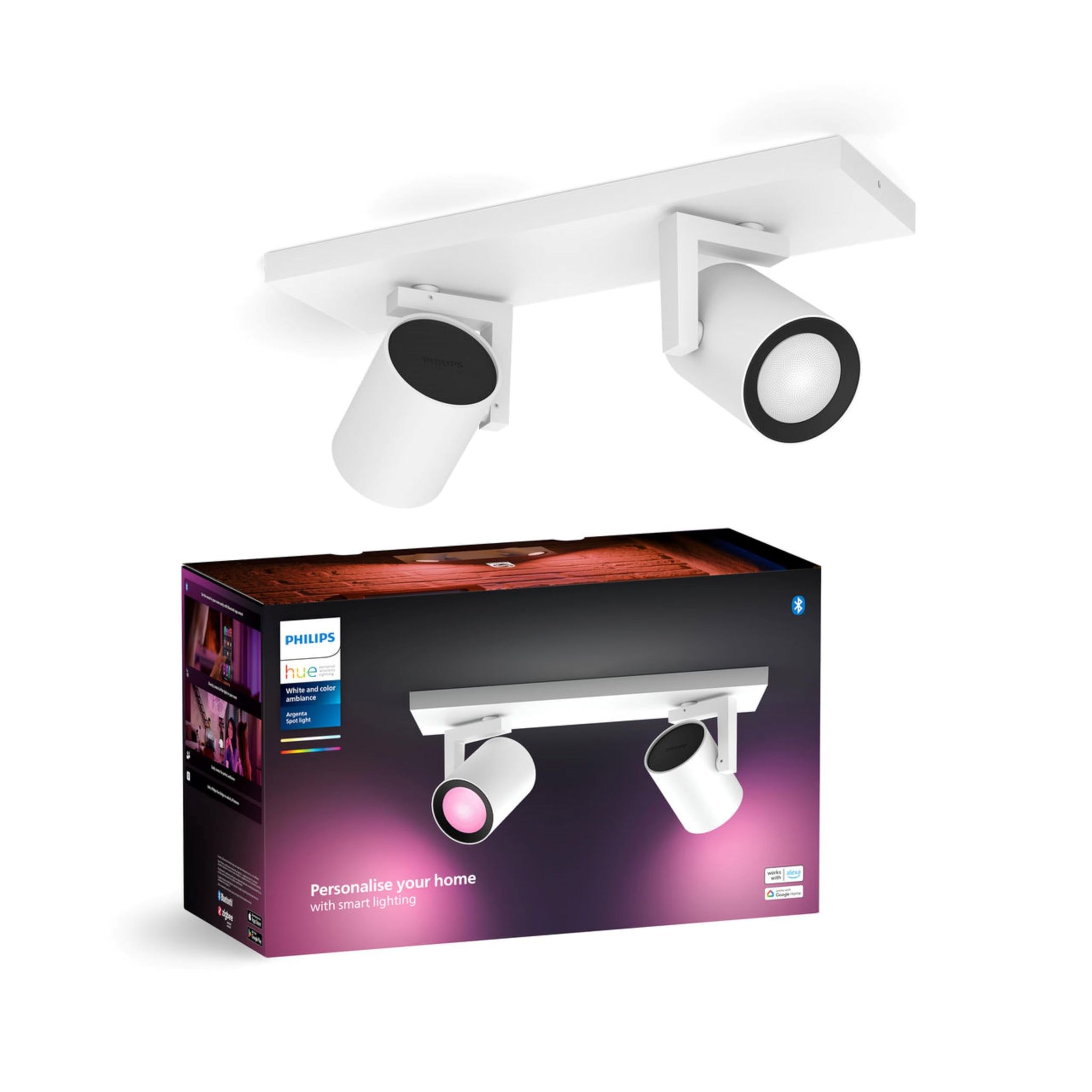 Philips Hue Lampe Argenta Dimmbar Bluetooth 8.4W