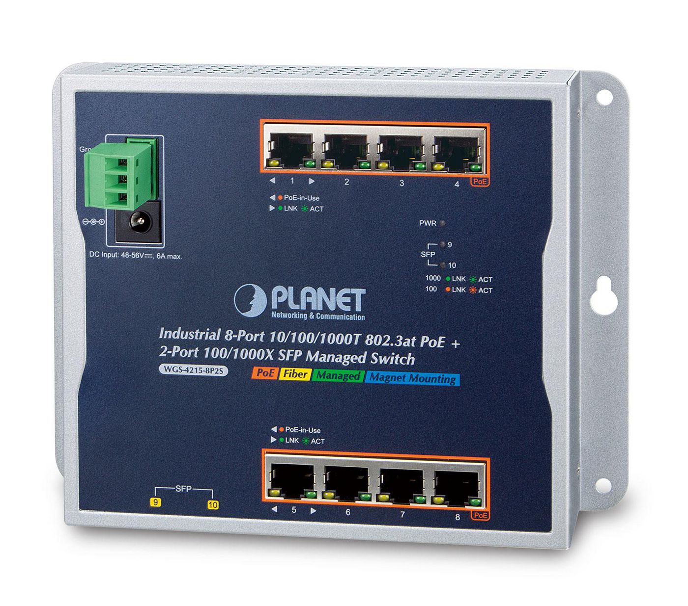 PLANET WGS-5225-8P2S - switch - 8 ports - Managed - Bild 3