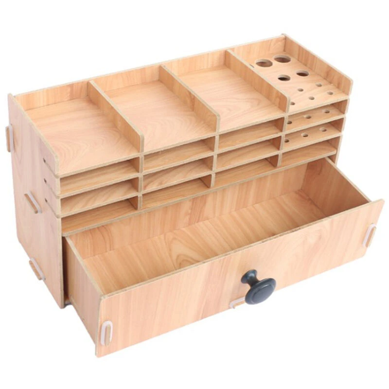 Boîte de rangement en bois pour outils de broderie diamant, plateau à plusieurs niveaux, 1 pièce
