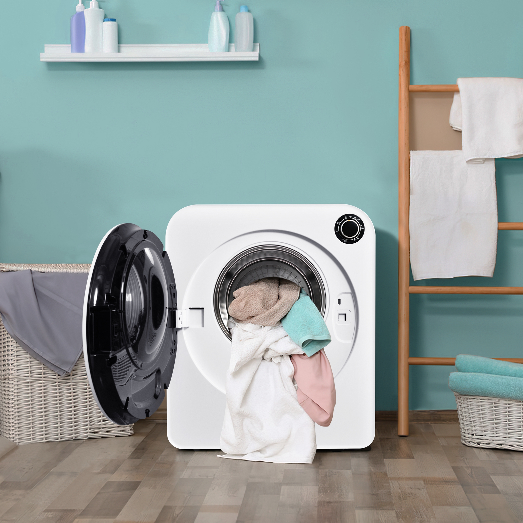 Asciugatrice A Tamburo / Inox / 3 Kg / 830w / Bianco / Tripla Filtrazione / 5 Programmi / Bianco / Protezione Contro Il Surriscaldamento, Possibilità Di Montaggio A Parete [classe Energetica C]