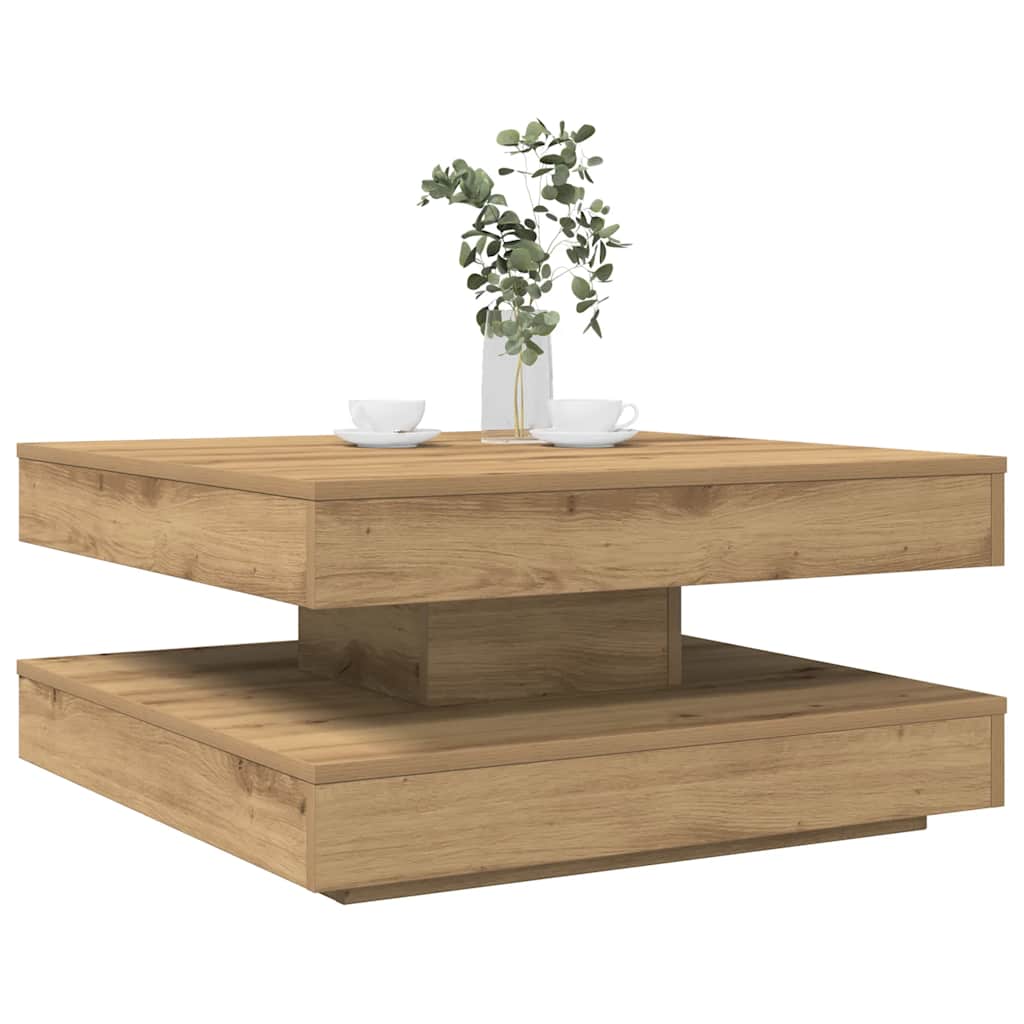 Vidaxl – Table Basse Rotative 360° En Bois D'Ingénierie – Dimensions