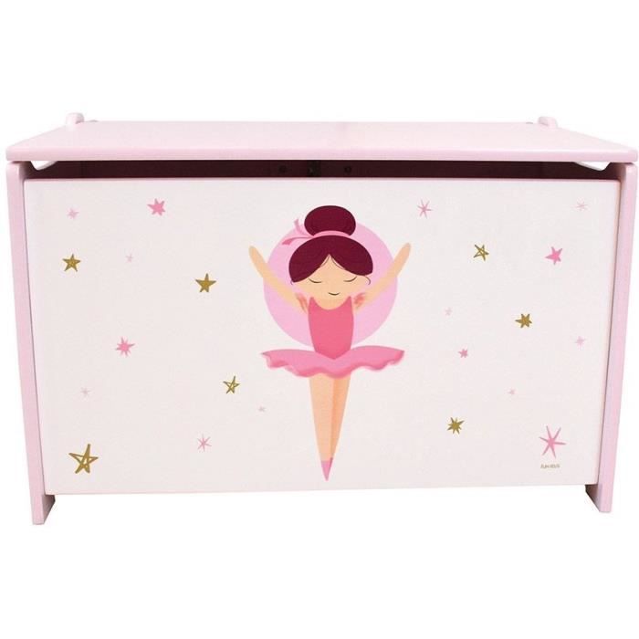 Coffret A Jouets En Bois - Danseuse Ballerine - Fun House - H.40 X L.58 X P.36 Cm