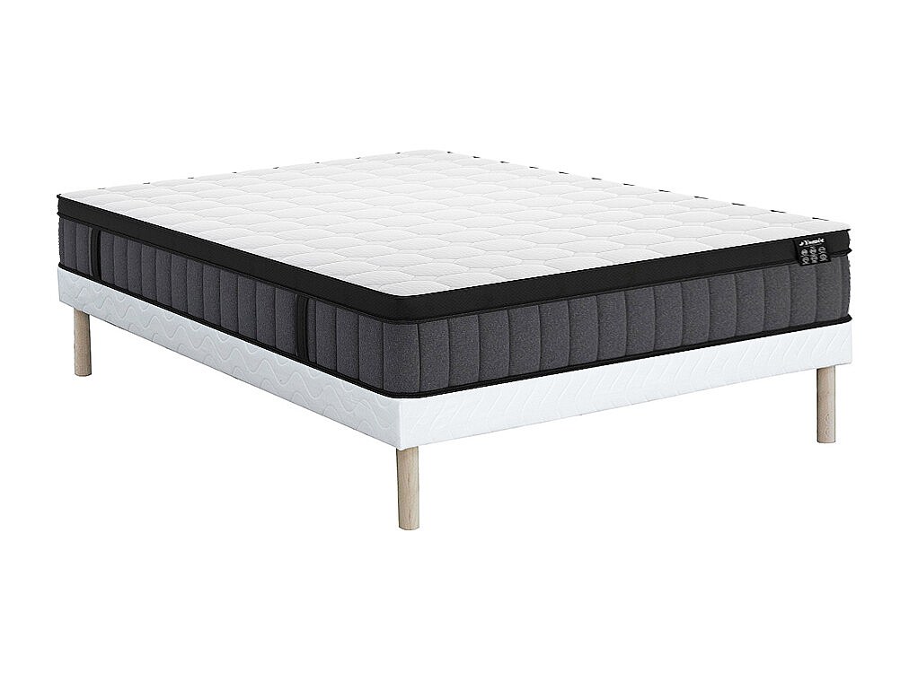 Vente-unique – Ensemble 160 X 200 Cm Sommier Tapissier + Matelas