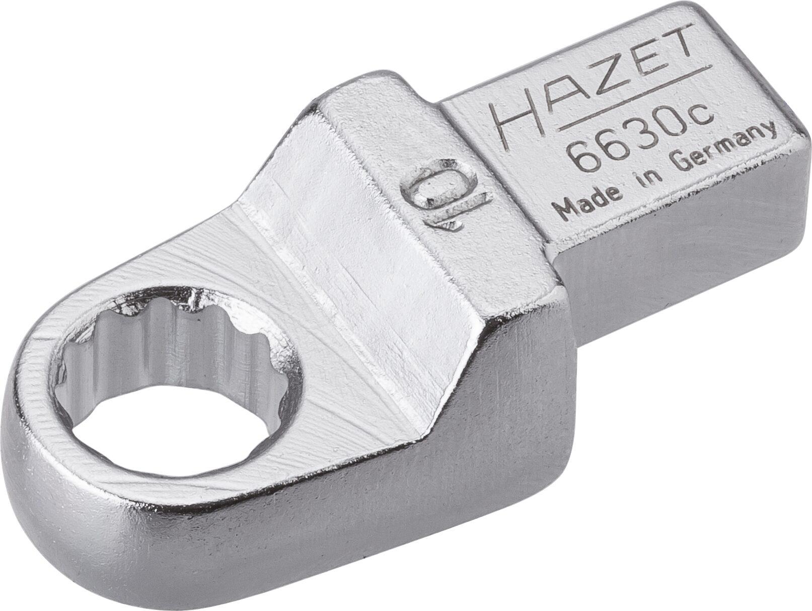 Chiave Ad Anello Ad Innesto 6630c-10 ∙ Attacco Quadro Ad Innesto 9 X 12 Mm, Massiccio ∙ Profilo Trazione Con Doppio Esagono Esterno ∙ Ac 10 Mm