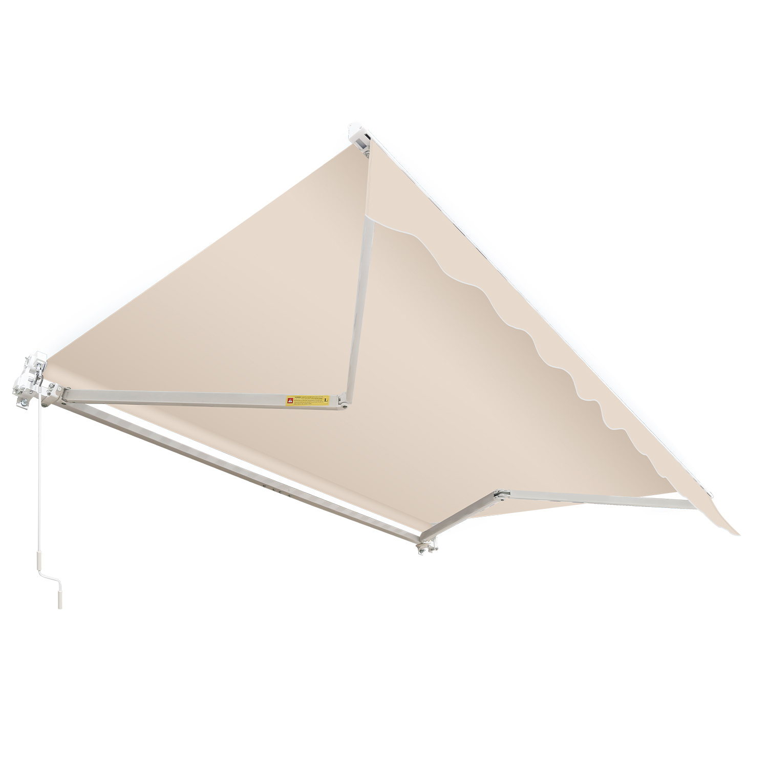 Randaco Toldo Manual para Terraza de 3,5 x 3 m. Lona Premium de 280 G/m². Toldo