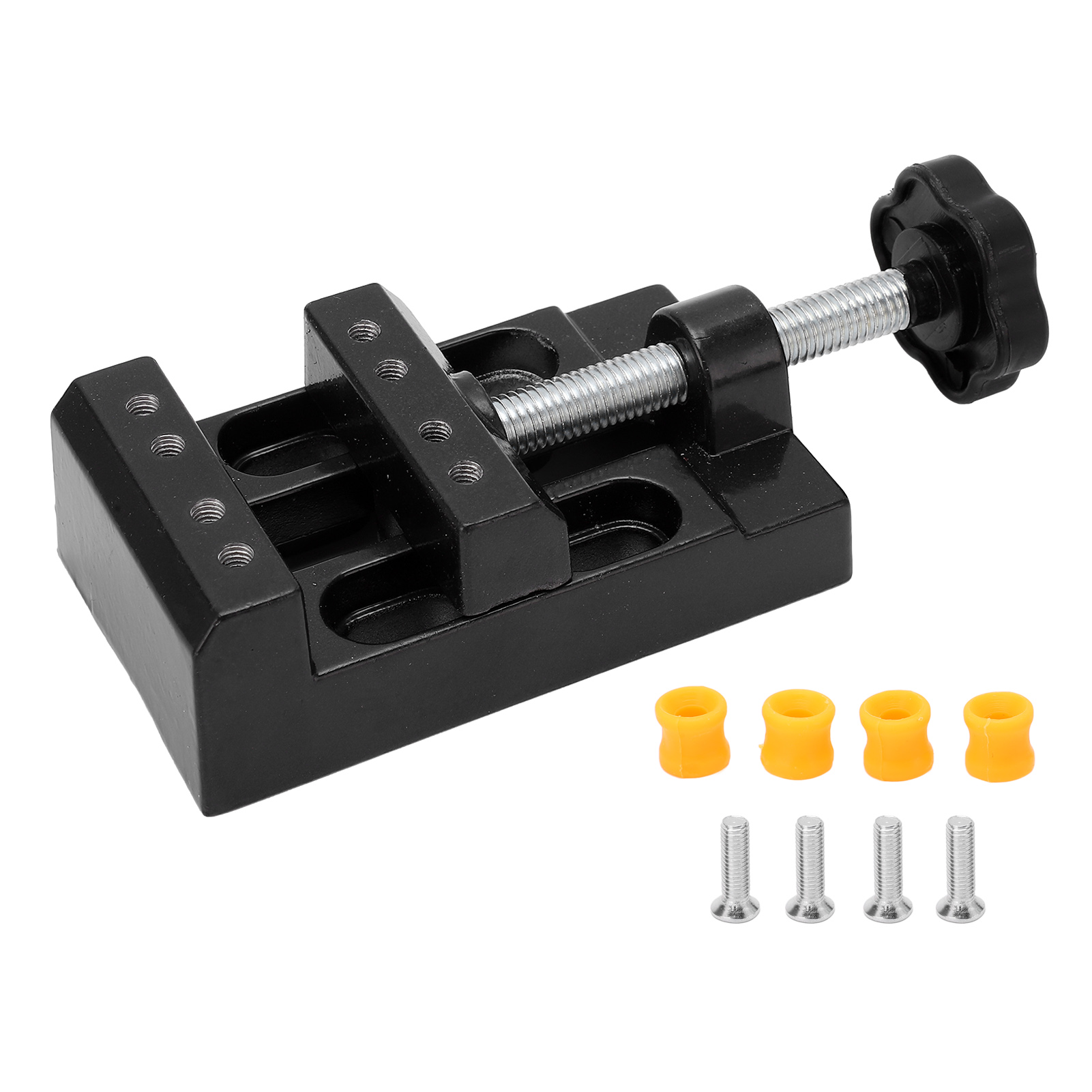 Mini étau en alliage d'aluminium, capacité de serrage 55 mm, 4 vis et clips fournis