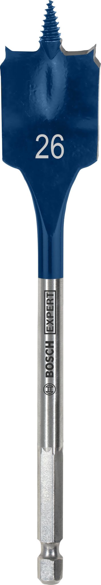 Bosch EXPERT Self Cut Speed Spade Drill Bit 26 mm x 100 mm cutting x 152 in Blue