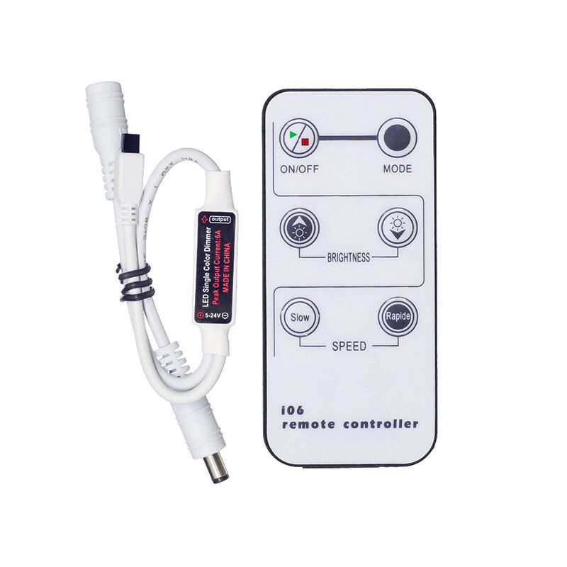 Telecomando Ir A 6 Tasti, Telecomando Wireless, Mini Controller 5v/12v/24v 6a Per Striscia Led Smd Monocromatica (monocolore)