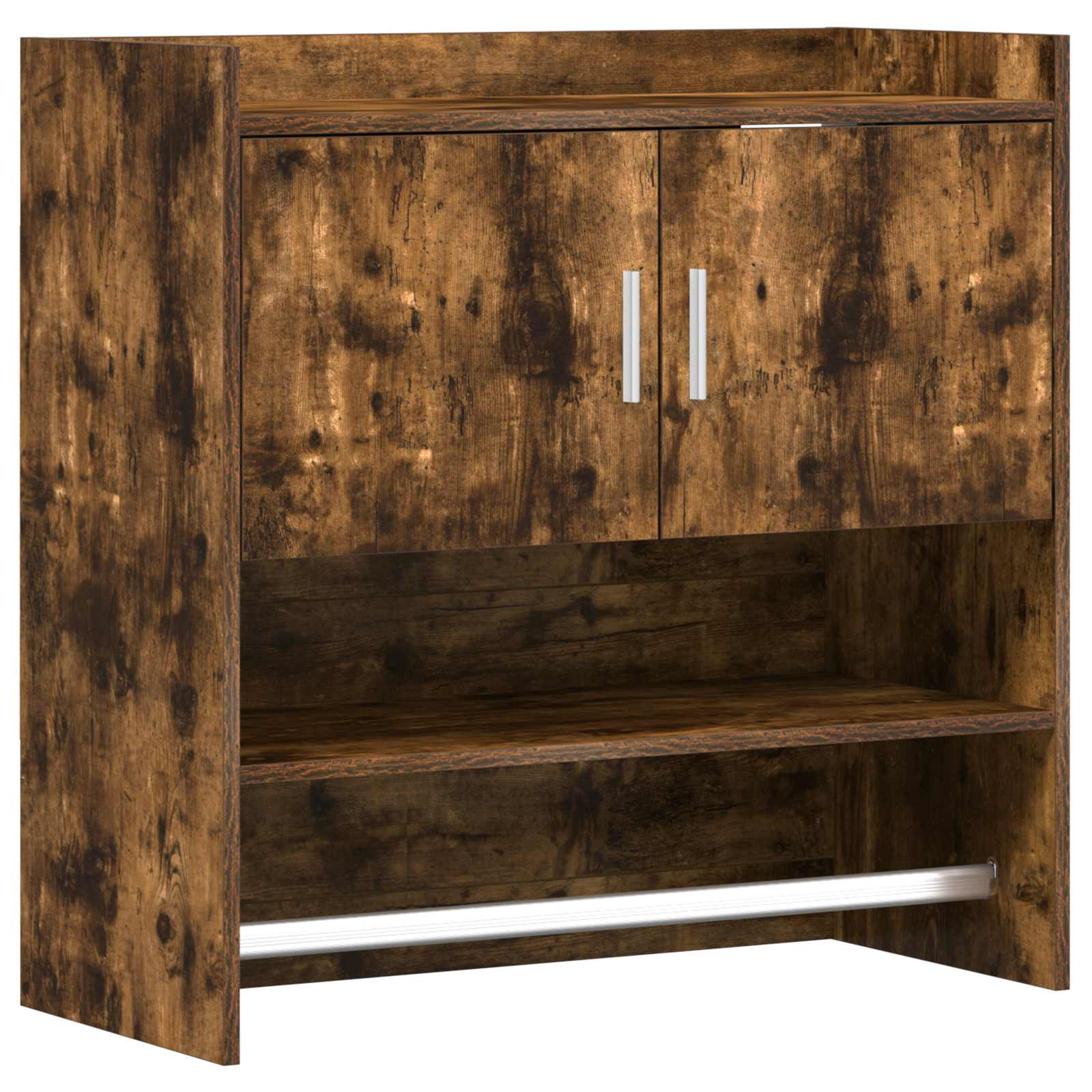 Vidaxl Wall Shelf Wall-Mounted Smoked Oak 80 X 36 X 80 Cm 8721451281900