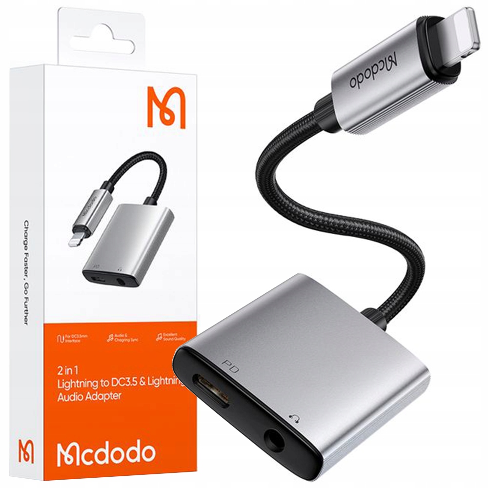 Oem Versilbert Mcdodo Lightning-Adapter, Mini-Klinkenstecker, 3,5-Mm-Kabel Für Iphone 13 Und 14