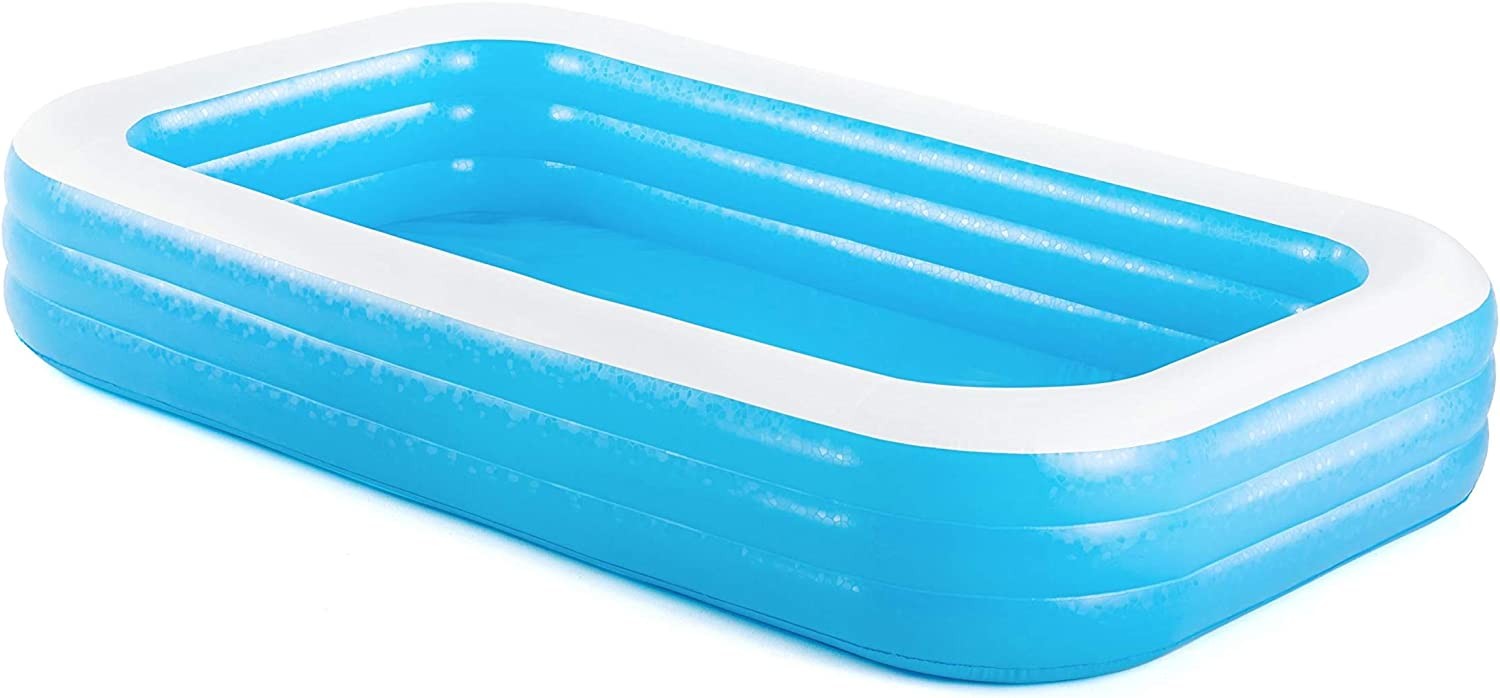 Bestway Blue Rectangular Familiy Pool De Luxe- 3.05m x 1.83m x 56cm - blue