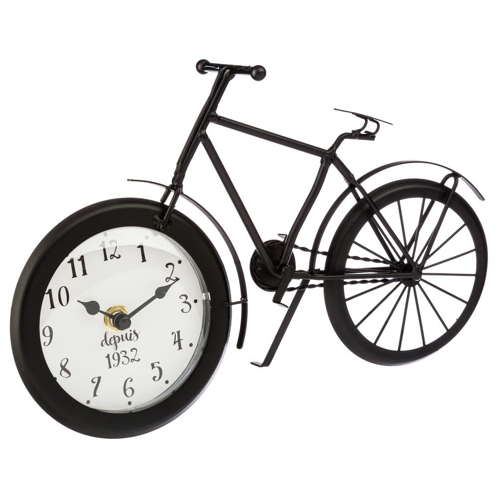 Atmosphera Schwarz Originelle Uhr - Form : Fahrrad - Farbe :