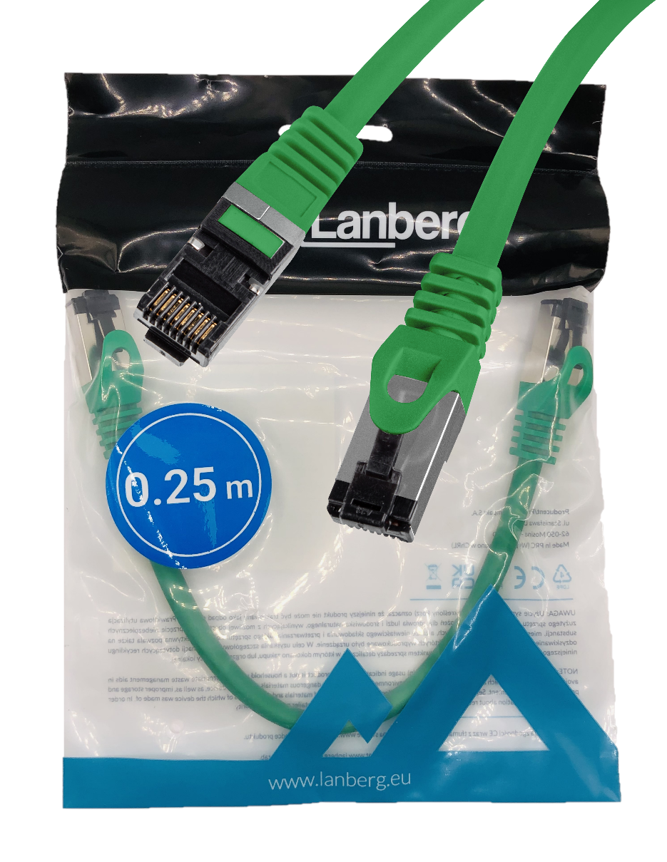 Oem Grün Lan-Internetkabel Rj45 Patchkabel Cat.8.1 Sftp 0,25 M