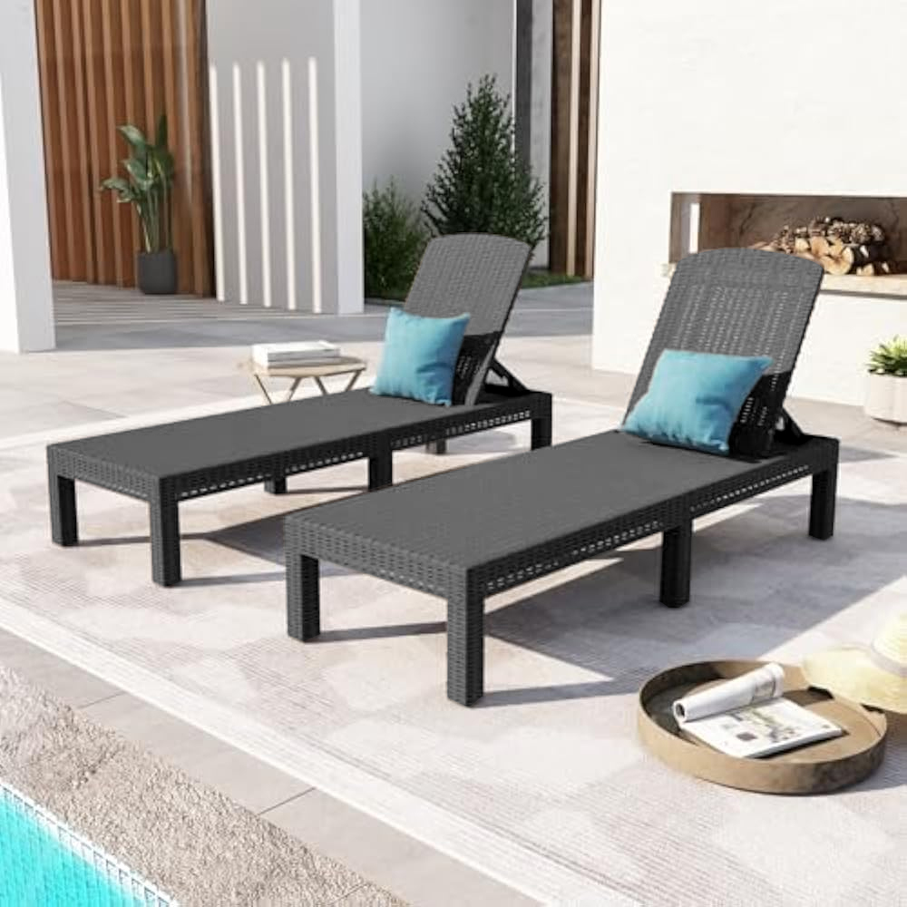 Bolli - Lot De 2 Bain De Soleil - Chaise Longue - Transat De Soleil