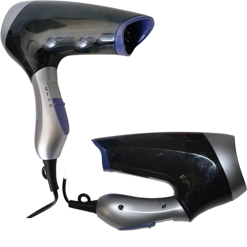 Asciugacapelli Mini Fono Per Capelli Phon Richiudibile Portatile 1200w Da Casa Viaggio Camper Palestra Piscina