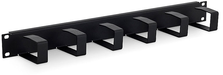 Triton RAB-VP-X21-A1 19 Kabelführungspanel 1HE, 6 Metallbügel 40x70mm, schwarz - Image 5
