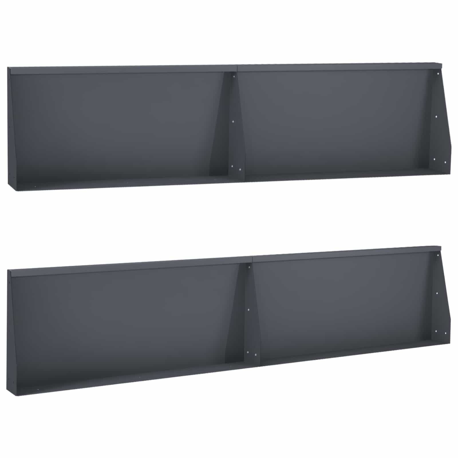 Vidaxl Anthrazit Stützmauer 4 Stk. 100 X 12 X 50 Cm Stahl