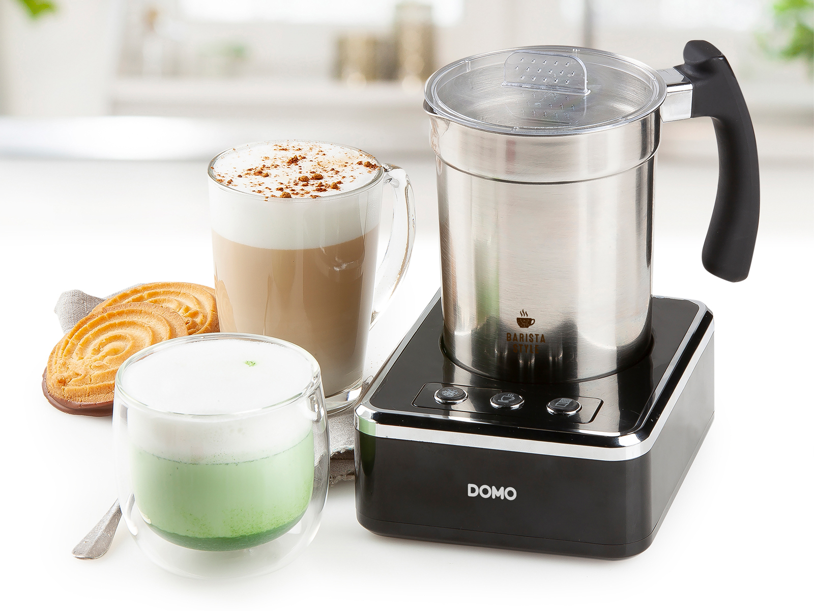 Joom Domo Schwarz Do717mf Milk Frother 650W Black/Stainless Steel - Bild 4