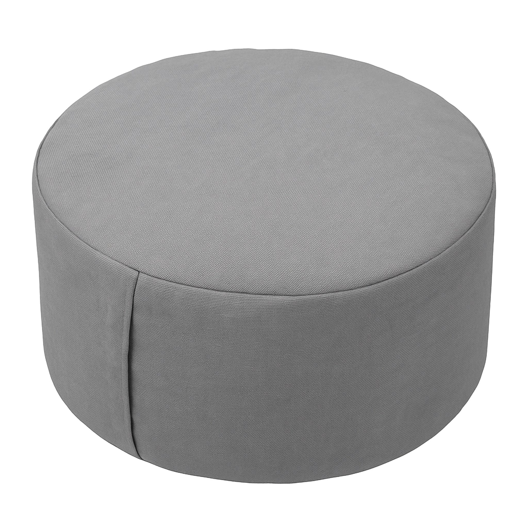 Relaxdays Meditation Cushion, Yoga & Mindfulness, Floor Seat, Removable Cover, H, 13 X 33 Cm, Zafu, Cotton, Grey
