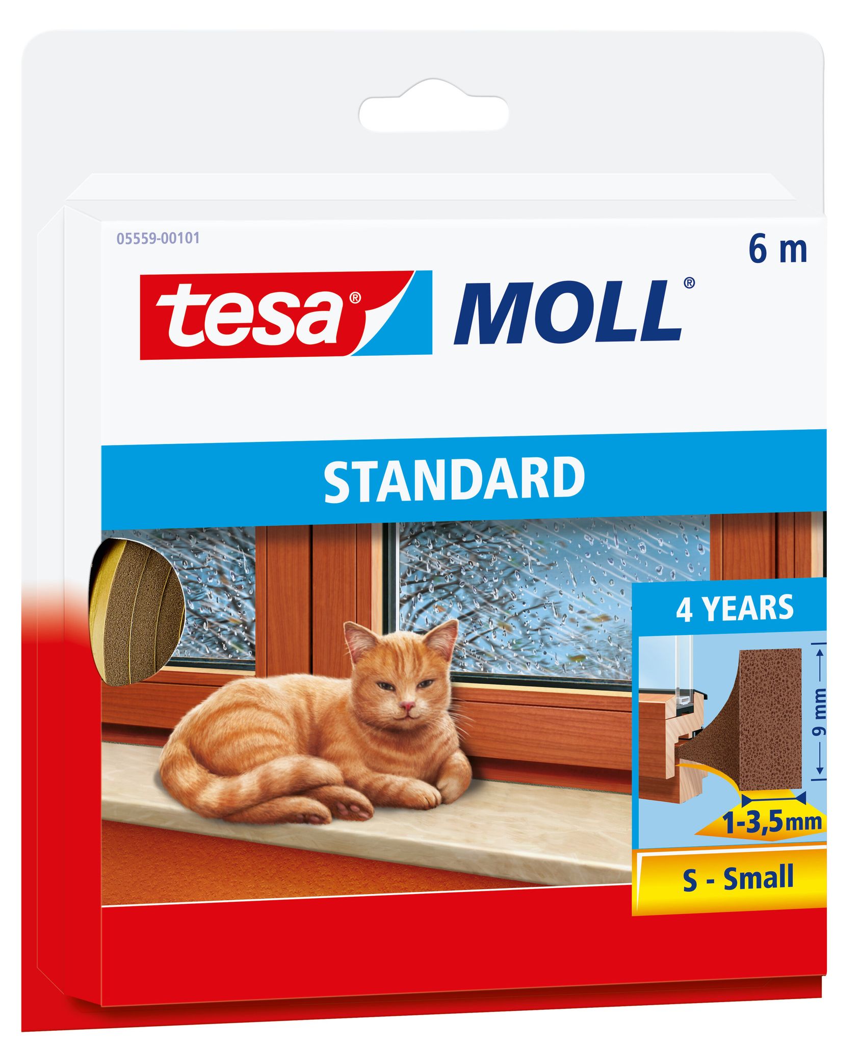 Tesa I-Profil Fenster-Dichtungsband braun 9mm x 6m - Image 5
